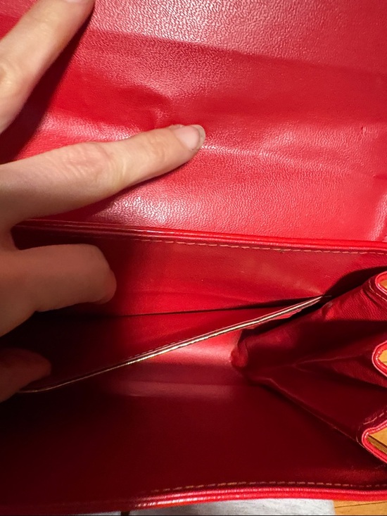 Red Leather Top-Handle Shoulder Bag with Silver D-Ring Accent - Picture 8 of 15